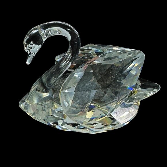 Swarovski Crystal Mini Figurines Swan Owl Cake Rabbit Vintage 1980s Made Austria - Picture 4 of 12